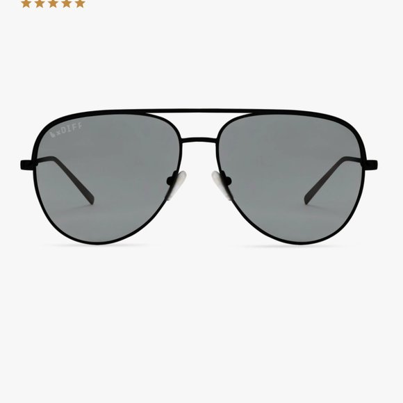 DIFF Eyewear Accessories - DIFF eyewear Lauren London California Soul ~ Black Aviators